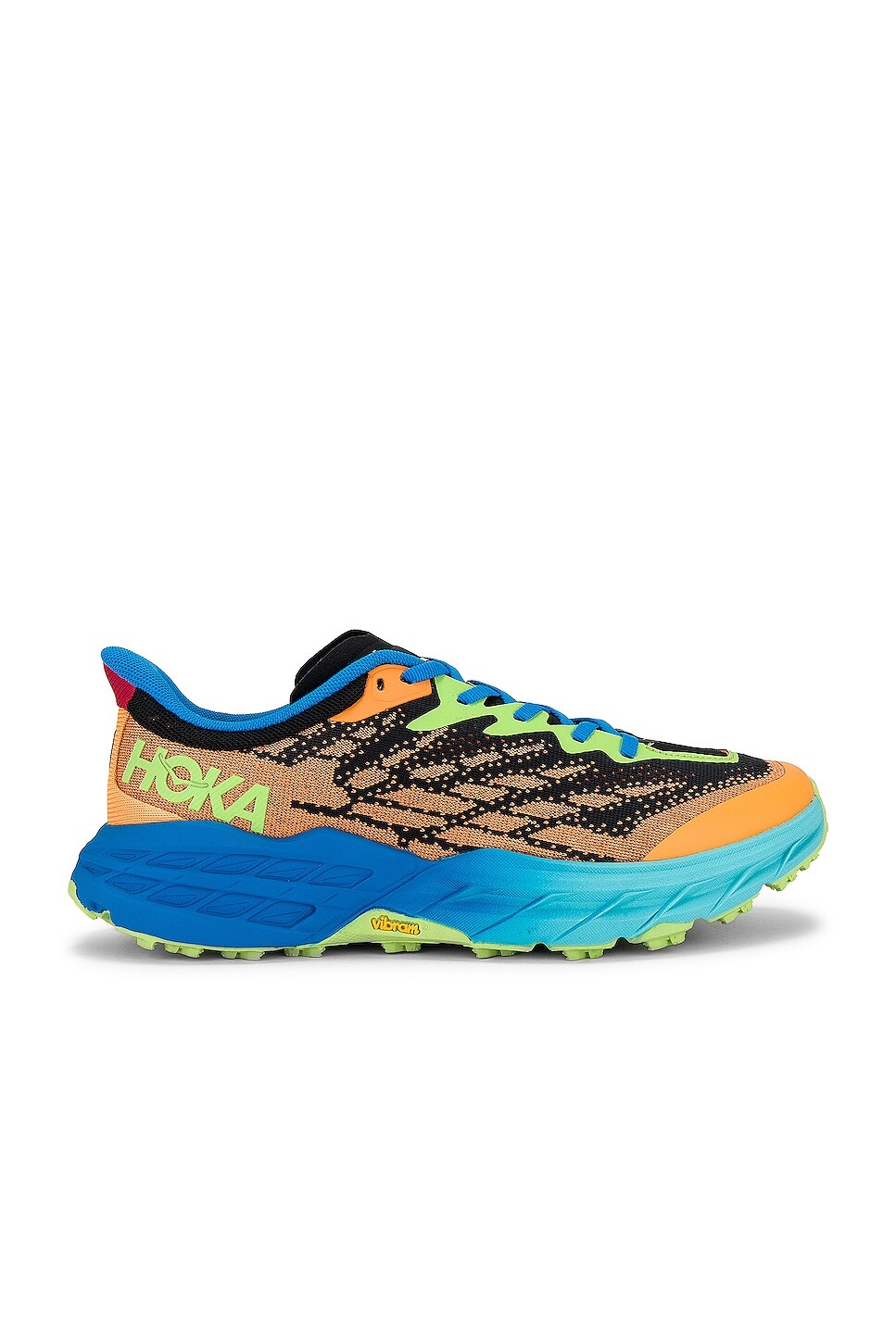 

Кроссовки мужские M Speedgoat 5 Hoka, цвет Solar Flare & Diva Blue