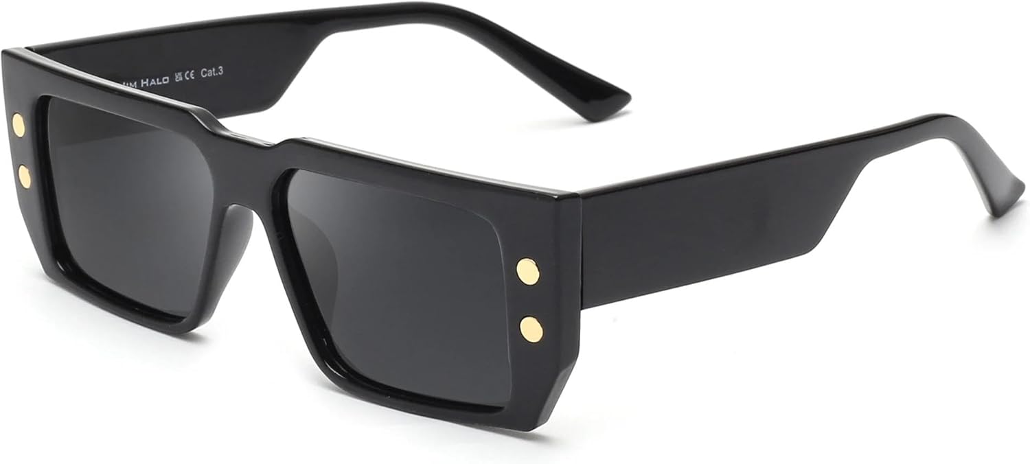 

Солнцезащитные очки с защитой от УФ-излучения UV400 | Узкая оправа для женщин и мужчин | Линзы ярких цветов для занятий спортом на открытом воздухе и вождения DSVIGF, C1 Black