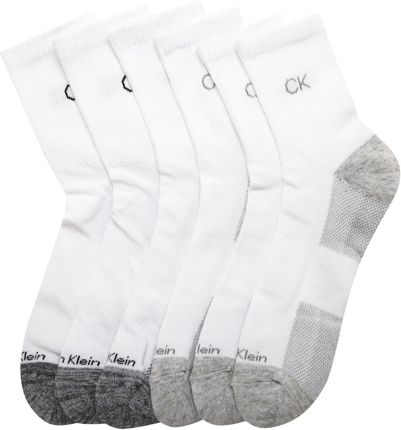 Мужские носки Calvin Klein - спортивные носки с высокой амортизацией (6 шт.), White Ck Logo — фото 4