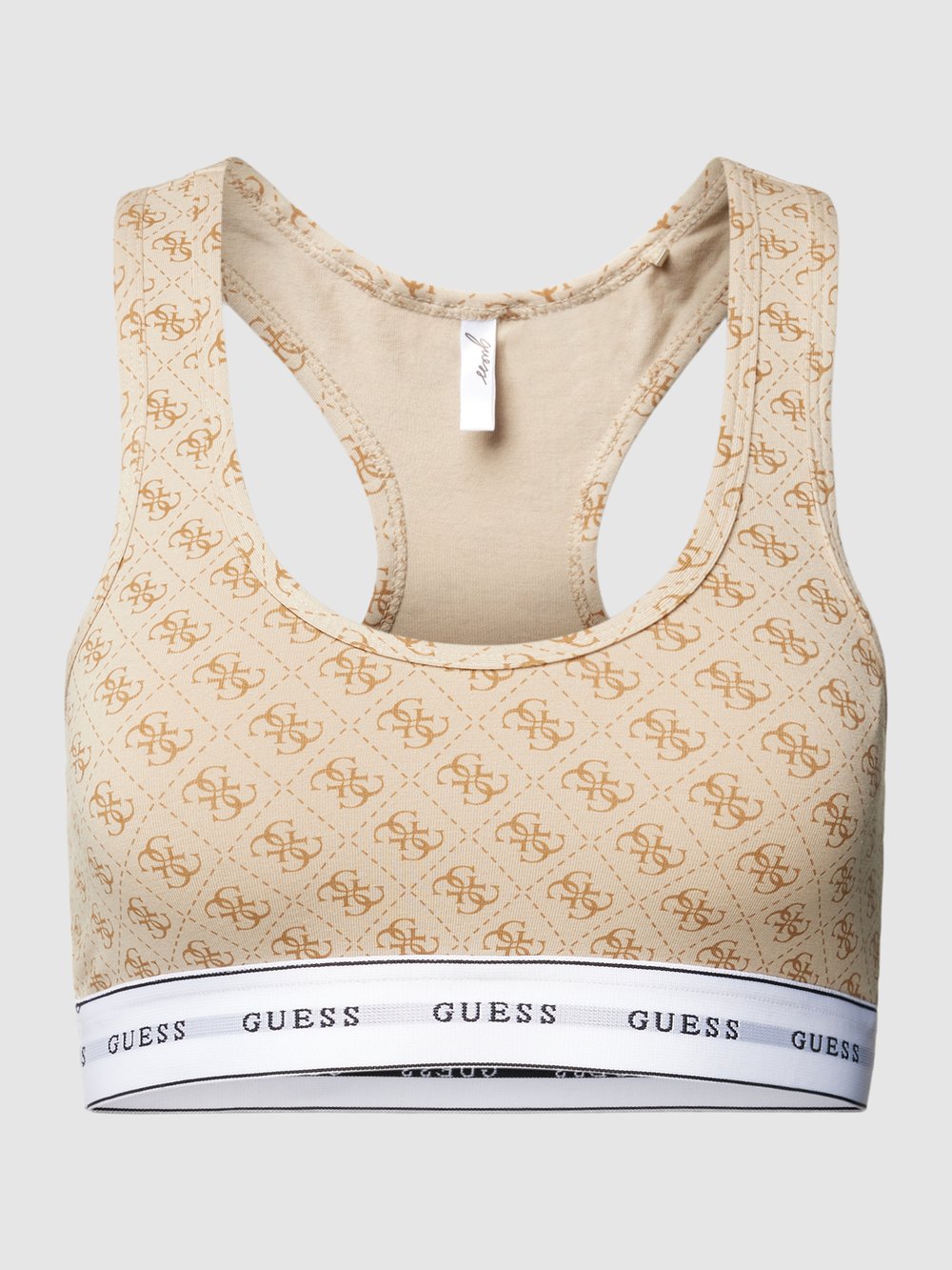 

Бюстгальтер-бралетт со сплошным узором, модель «CARRIE» Guess, бежевый