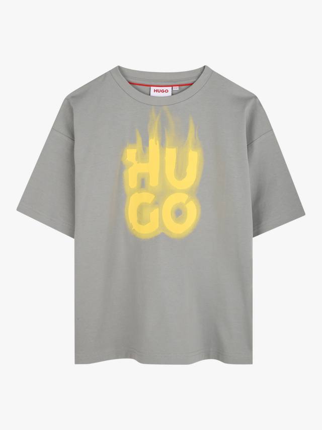 

Футболка HUGO Kids' с логотипом HUGO BOSS, Ultimate Gray