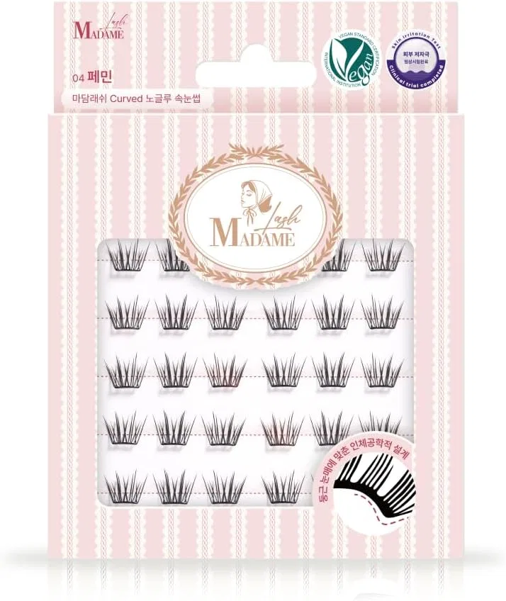 Накладные ресницы Noguu Vegan Cluster, набор 2 пары + пинцет, MADAME LASH