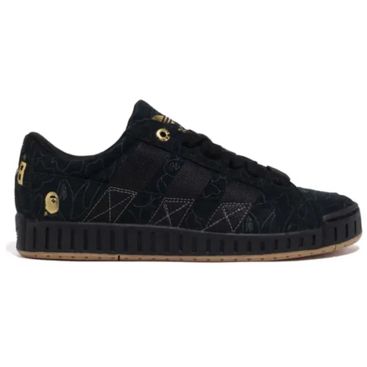 Кроссовки Bape Black X adidas originals NRTN Skateboarding Shoes Men Low-top Black, черный — фото 2