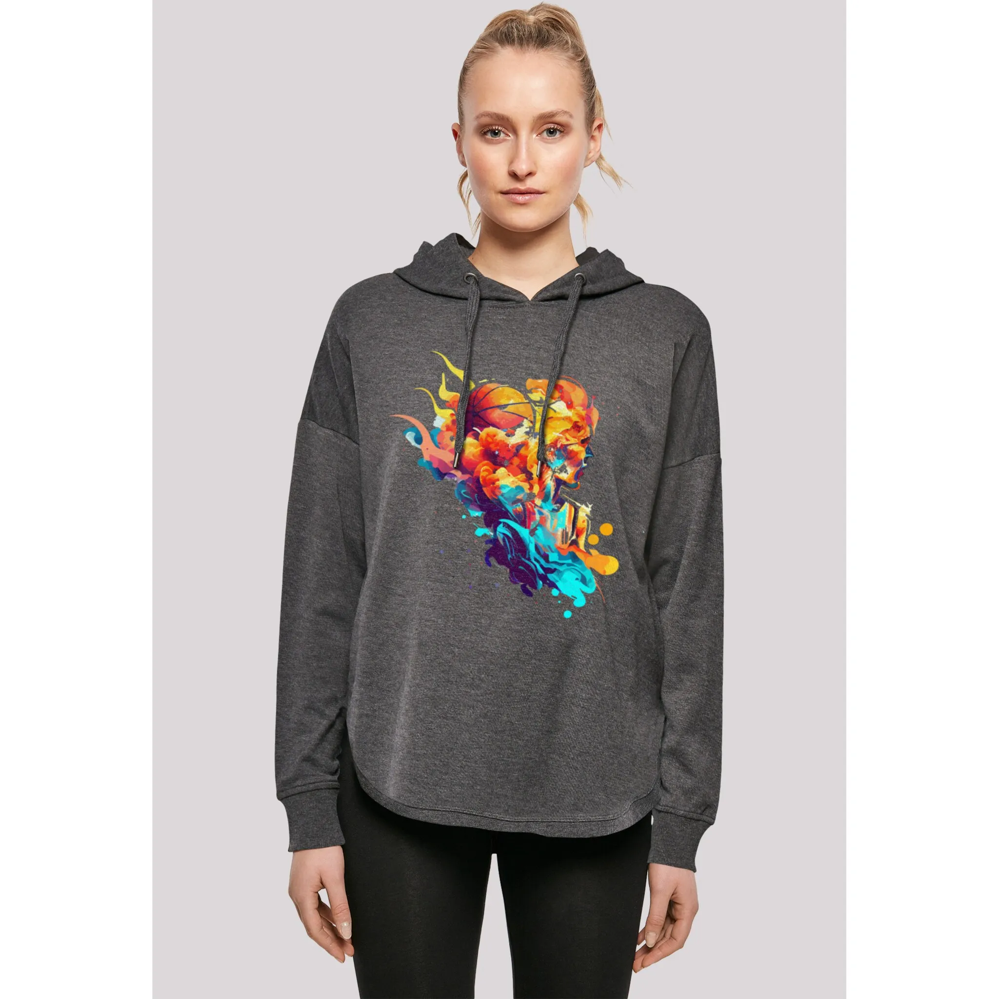 

Толстовка F4NT4STIC "Basketball Sport Player OVERSIZE HOODIE", принт, цвет Charcoal