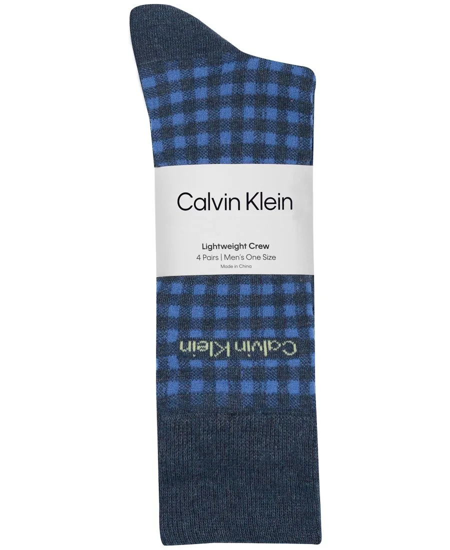 Мужские носки средней высоты (4 шт. в упаковке) Calvin Klein, синий мультиколор — фото 3