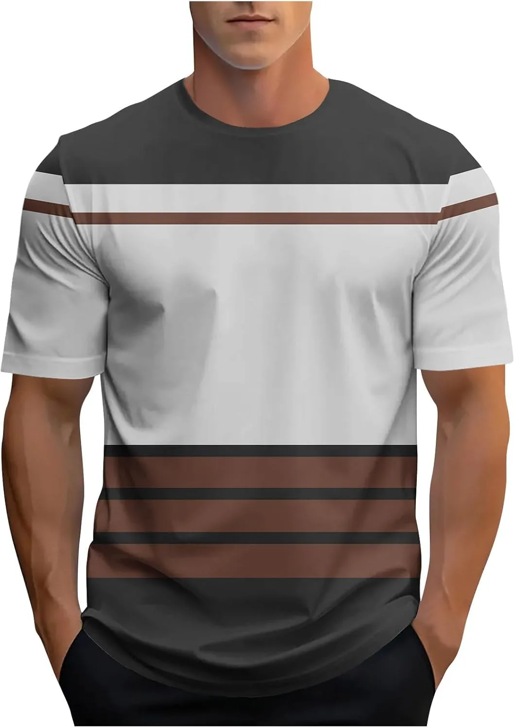 

Мужская футболка с коротким рукавом и круглым вырезом, Casual, Ultra Soft