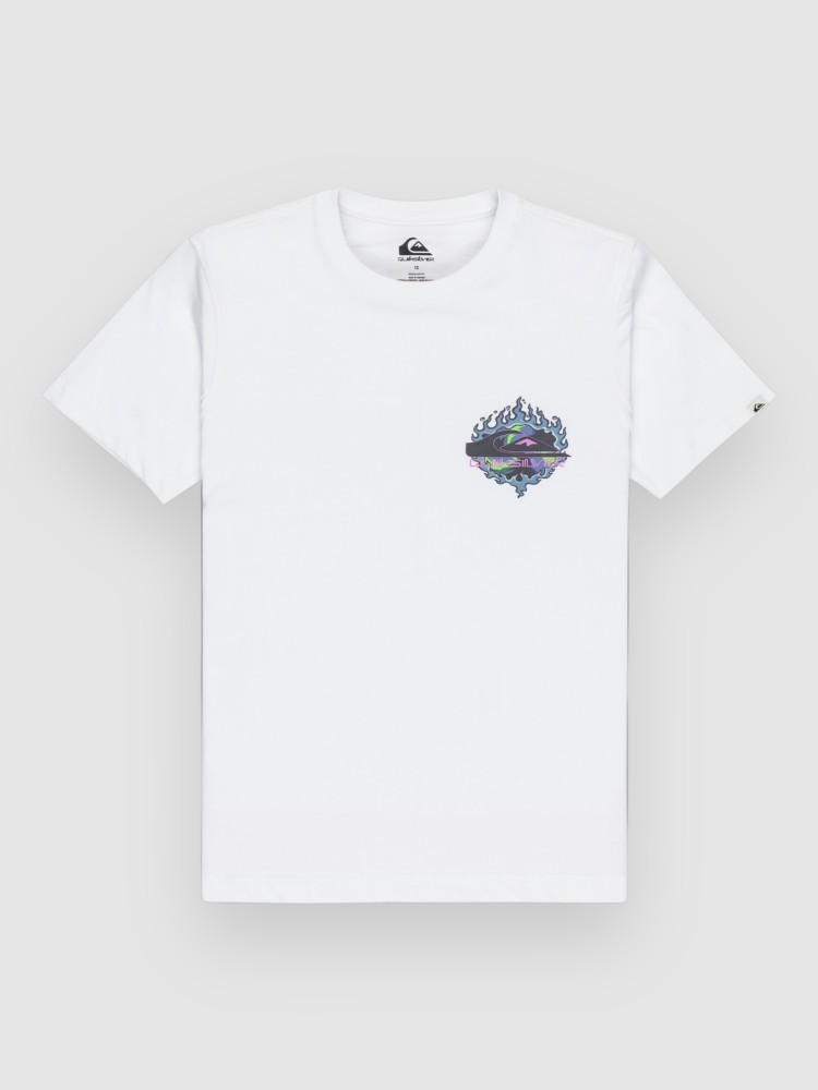 Футболка Quiksilver Ev In Flames Kids T-Shirt, white — фото 3