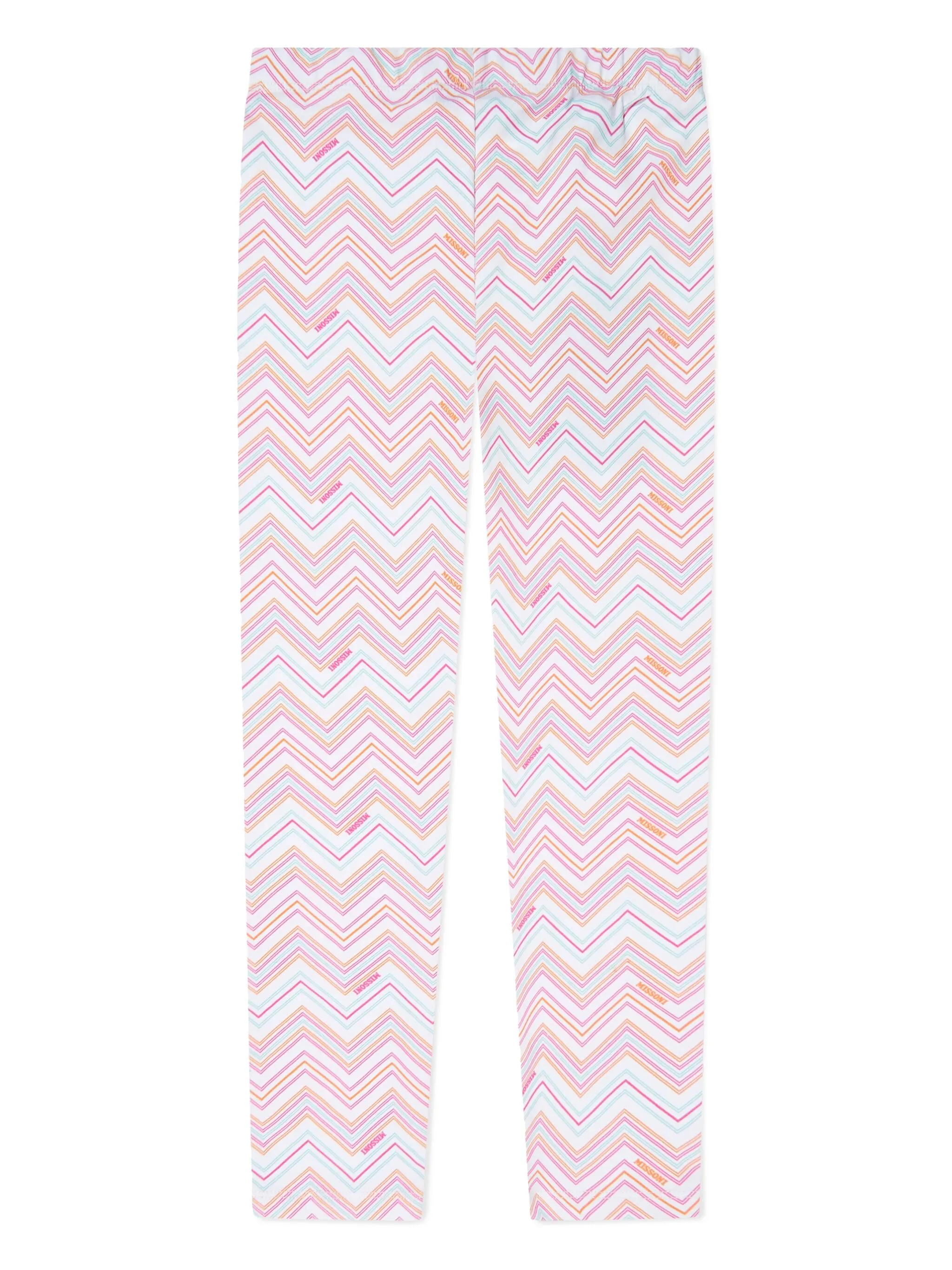 Брюки с узором зигзаг Missoni Kids, белый — фото 2