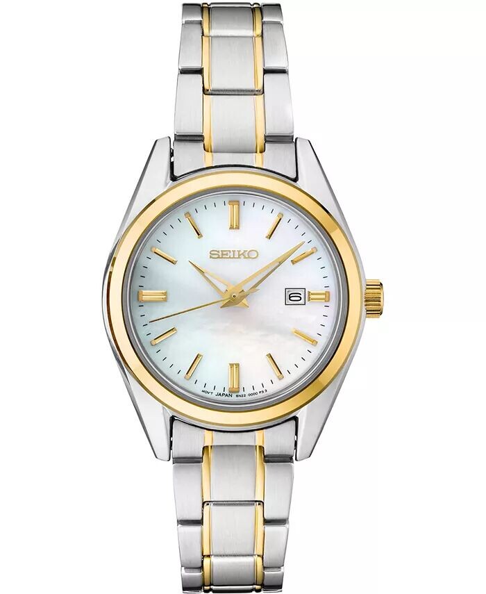 

Женские двухцветные часы-браслет из нержавеющей стали Essentials 29,8 мм Seiko
