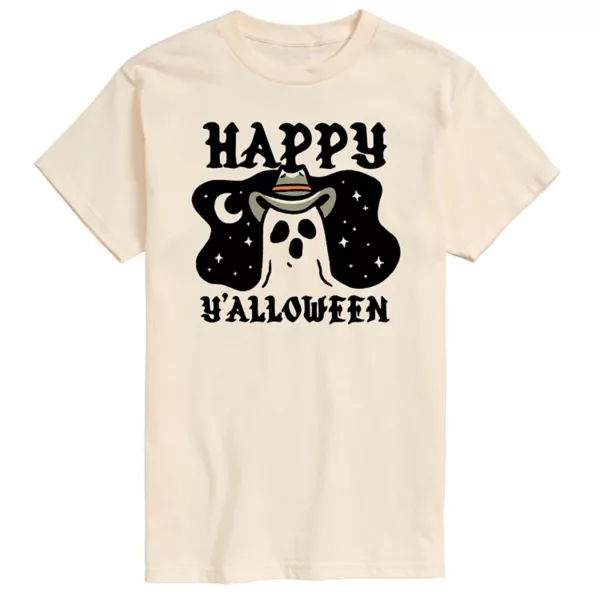 

Мужская футболка с принтом ковбоя-призрака Happy Y'alloween Licensed Character, бежевый