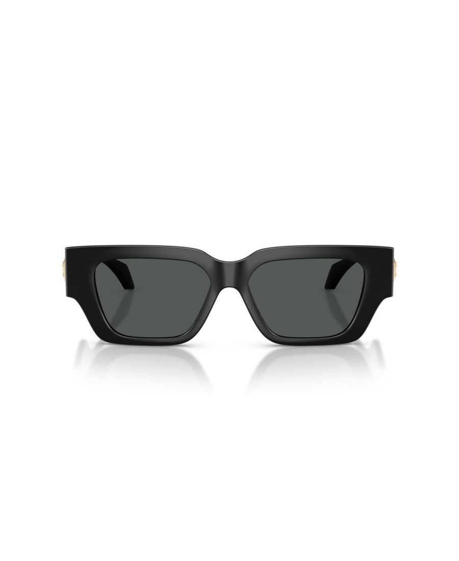 Женские квадратные солнцезащитные очки, VE4497U Versace, Black — фото 3