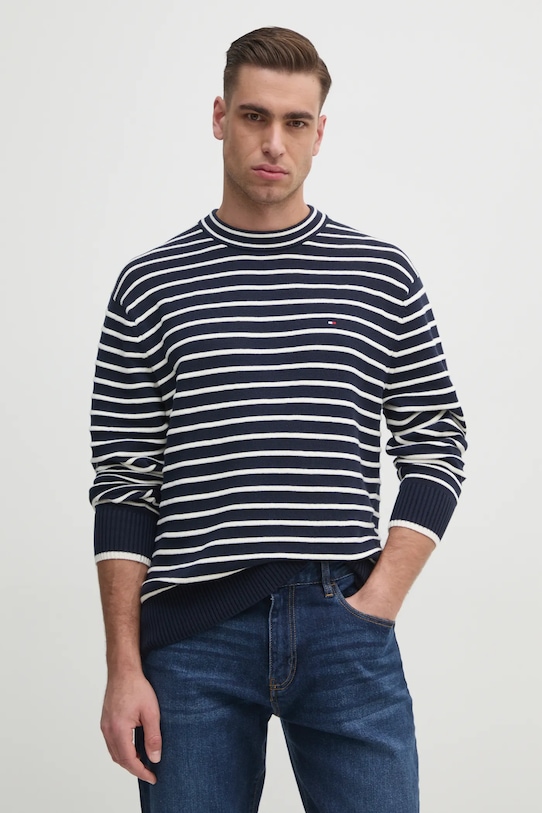 

Хлопковый свитер Tommy Hilfiger, темно-синий