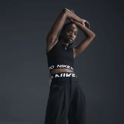 Футболка Nike Pro, черный/белый — фото 3