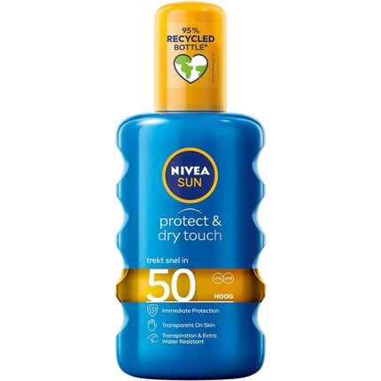 

Защитный и освежающий распыляющий спрей Dry Touch Spf50 200G, Nivea