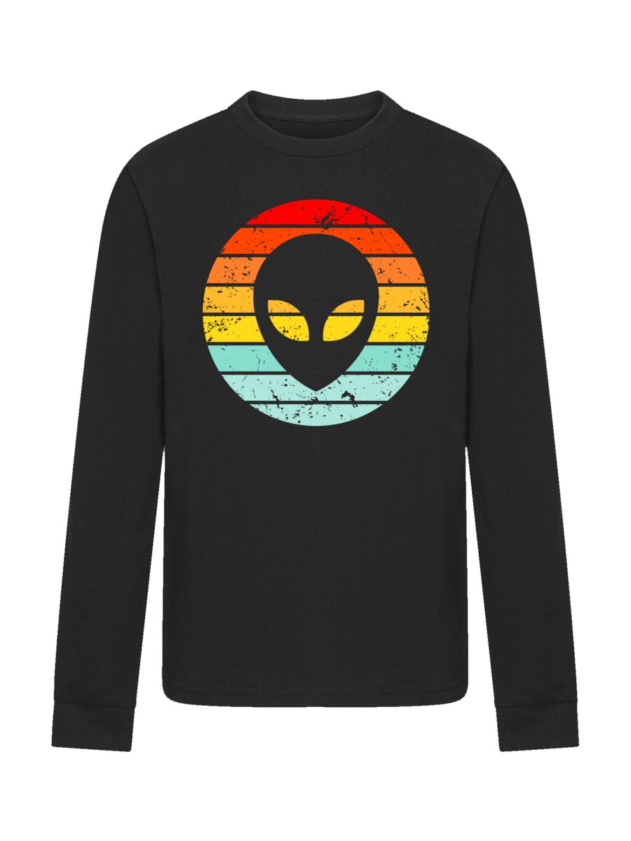 

Рубашка F4NT4STIC Alien Retro Sonnenuntergang, черный
