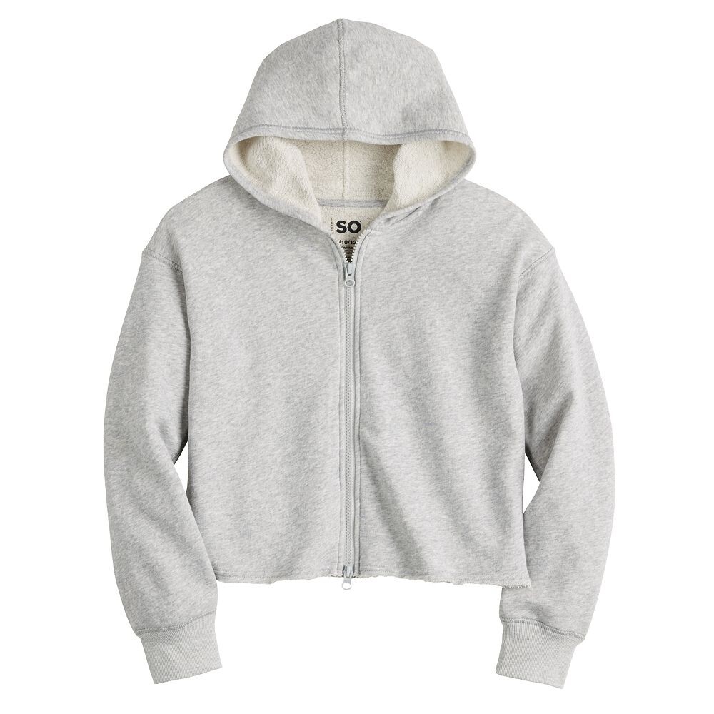 

Адаптивная толстовка SO на молнии спереди для девочек 6–16 лет, цвет London Fog Heather