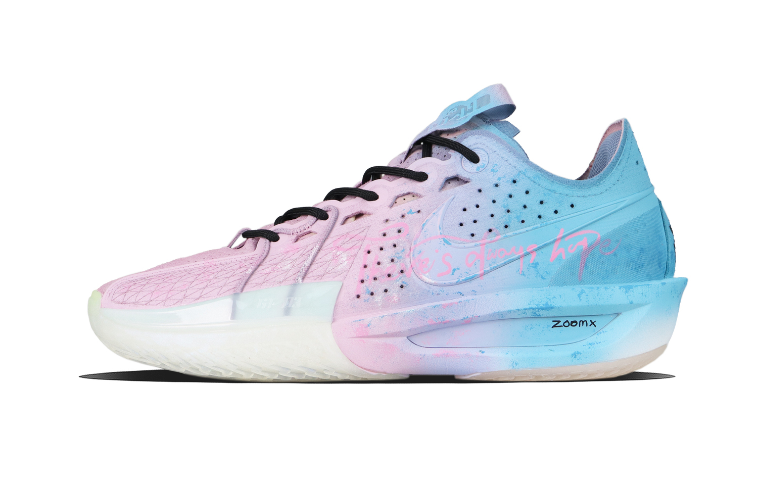 

Nike Кроссовки для баскетбола Air Zoom G.T. Cut 3 Unisex низкие с двумя амортизаторами Mugen, противоскользящей подошвой, сине-розовые