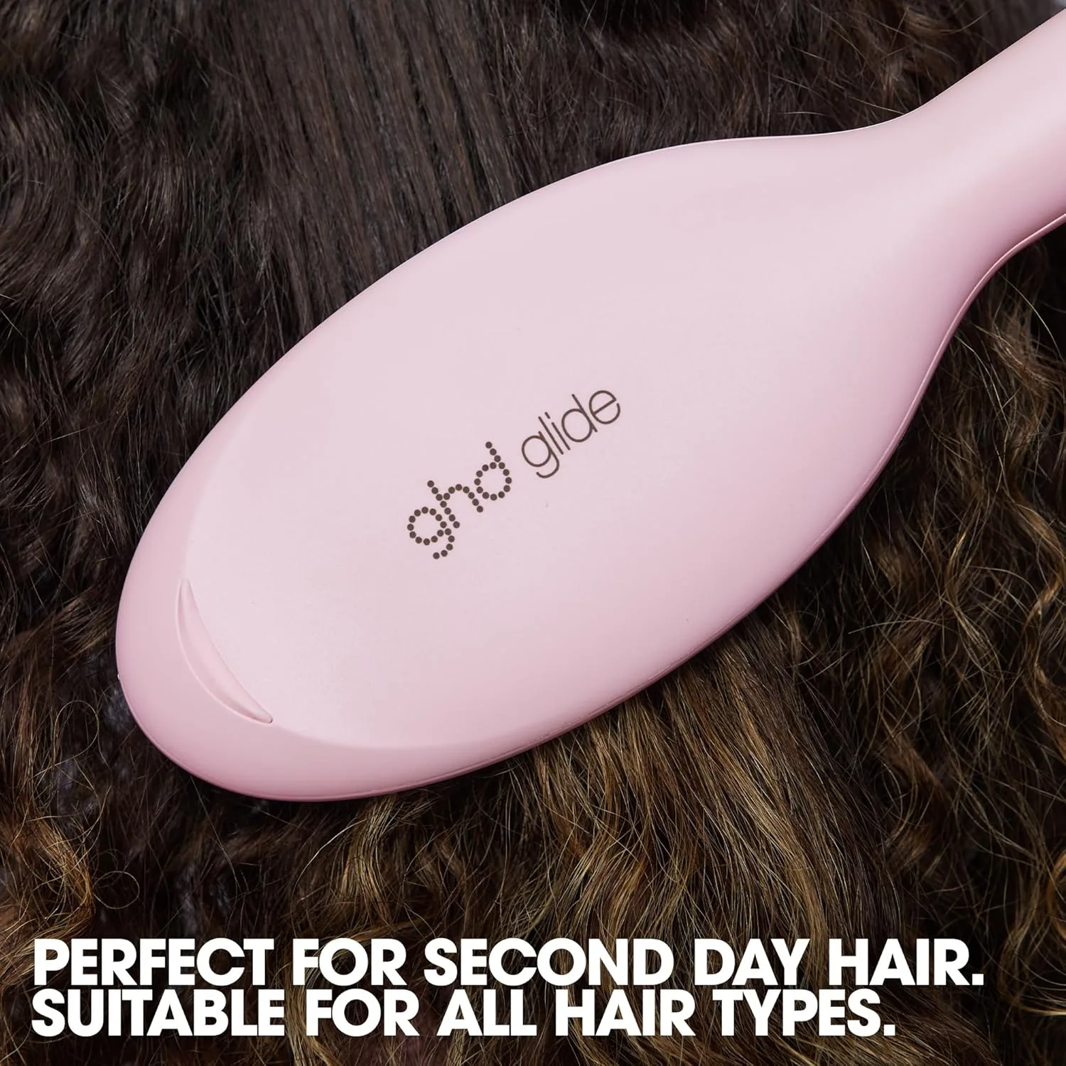 Щетка для волос ghd Glide & Rise с горячим воздухом - для придания объема, выпрямления и разглаживания волос, безопасная укладка на 365 градусов и автоматический спящий режим., Pink Sorbet — фото 4