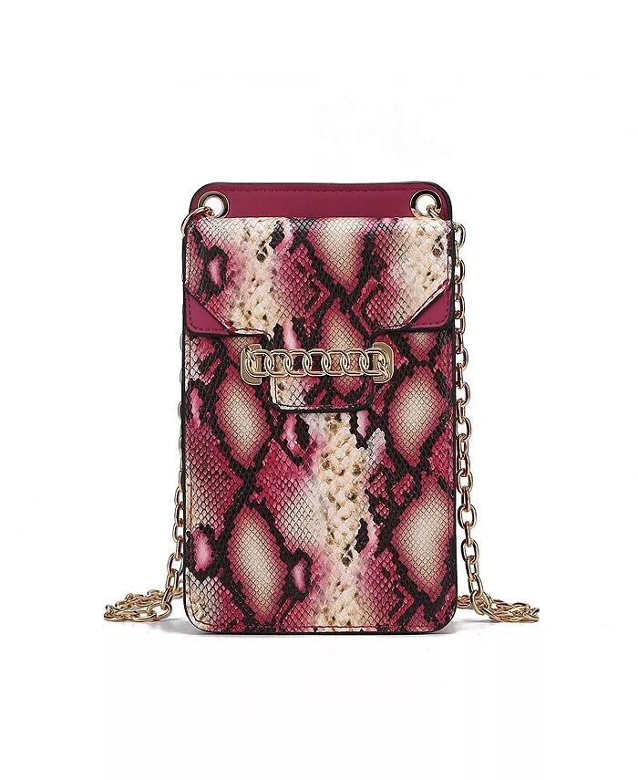 

Боди Phone Cross с тиснением под змею Yael от Mia K Mkf Collection, розовый