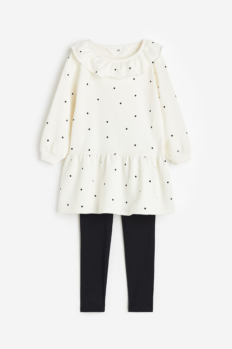 

Комплект из 2-х платьев и леггинсов H&M, белый