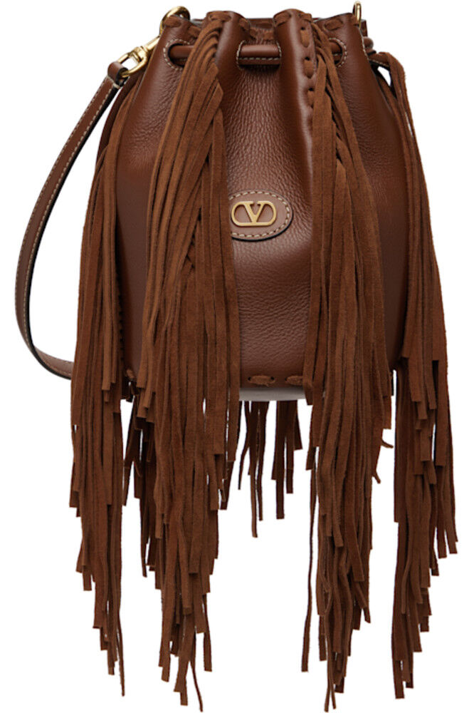 

Коричневая сумка-ведро Nellcôte Small Valentino Garavani