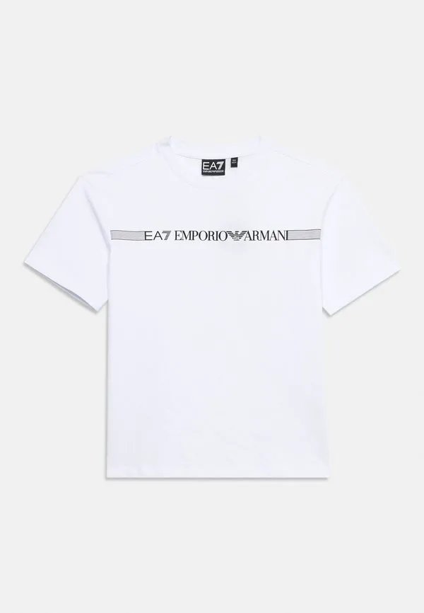 Футболка унисекс с принтом Ea7 Emporio Armani, White — фото 3