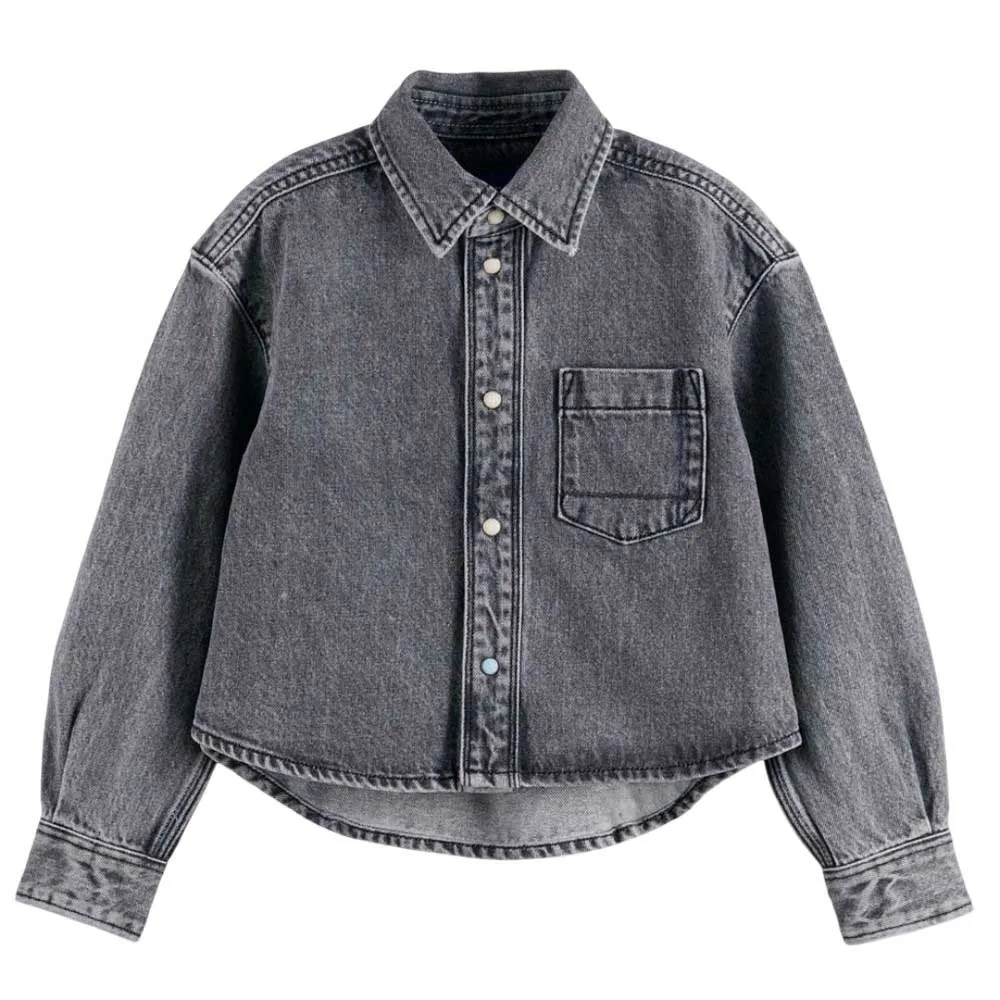 

Рубашка-куртка из выстиранного черного денима цвета «Скотч энд Сода» Scotch & soda, серый