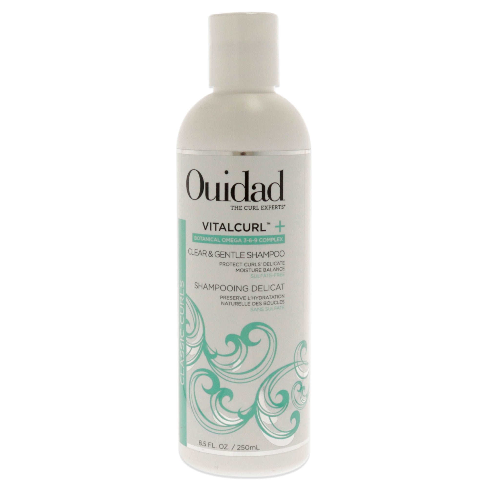 Шампунь VitalCurl Plus Clear and Gentle от Ouidad для мужчин и женщин - 240 мл, прозрачный