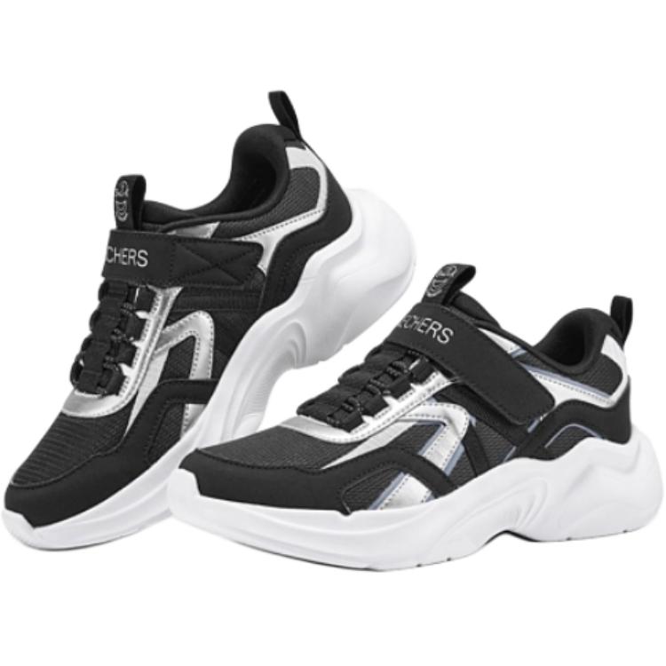 Детские кроссовки SKECHERS GIRLS с низким верхом, устойчивые к истиранию и скольжению Skechers Kids, черный — фото 2