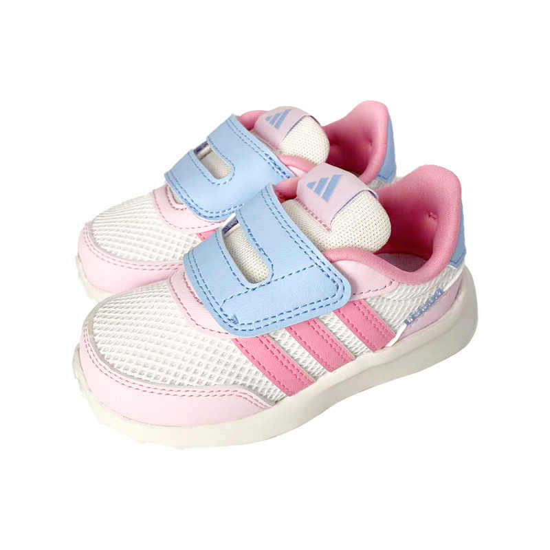 Низкие кроссовки RUN 70s AC I с износостойким верхом для малышей и младенцев Adidas, розовый/белый — фото 3