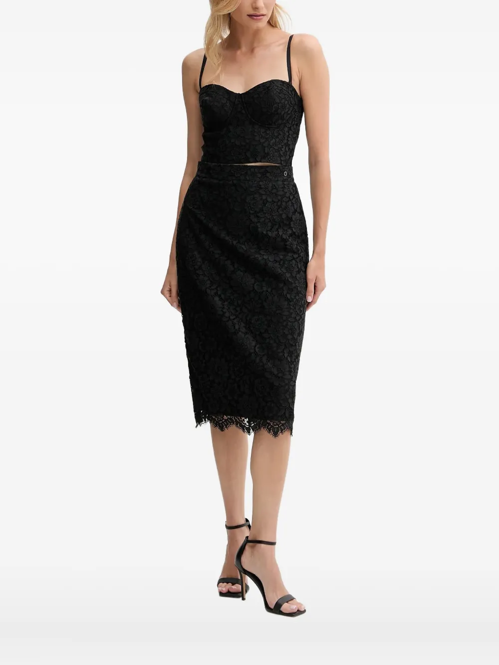 

Корсетный топ Josiane GUESS USA, черный