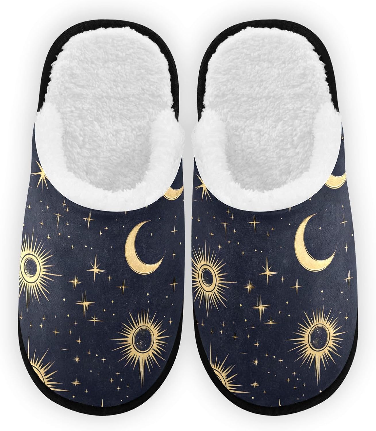 

Тапочки FENOCHE Sun Stars Moon Starry Sky для женщин и мужчин, теплые и удобные, для путешествий, спа, с нескользящей подошвой, Multicolor