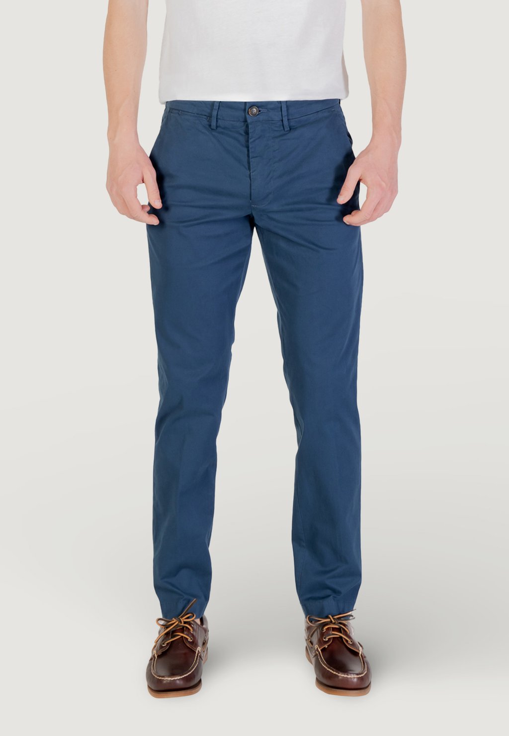 

Чиносы Pantaloni leggeri lunghi 230 grammi / mq armature riga Bedford Manifattura Borghese, синий