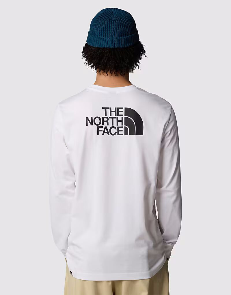 

Футболка с длинными рукавами The North Face Easy в цвете tnf white