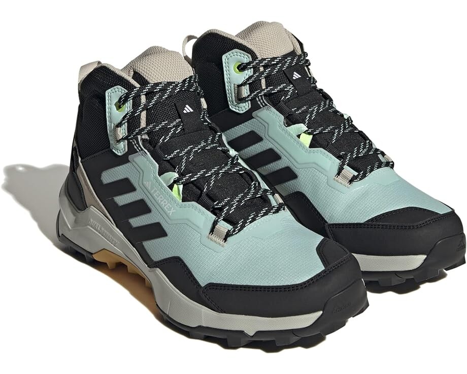 

Походные ботинки Adidas Terrex Ax4 Mid GORE-TEX Shoes, цвет Semi Flash Aqua/Core Black/Preloved Yellow