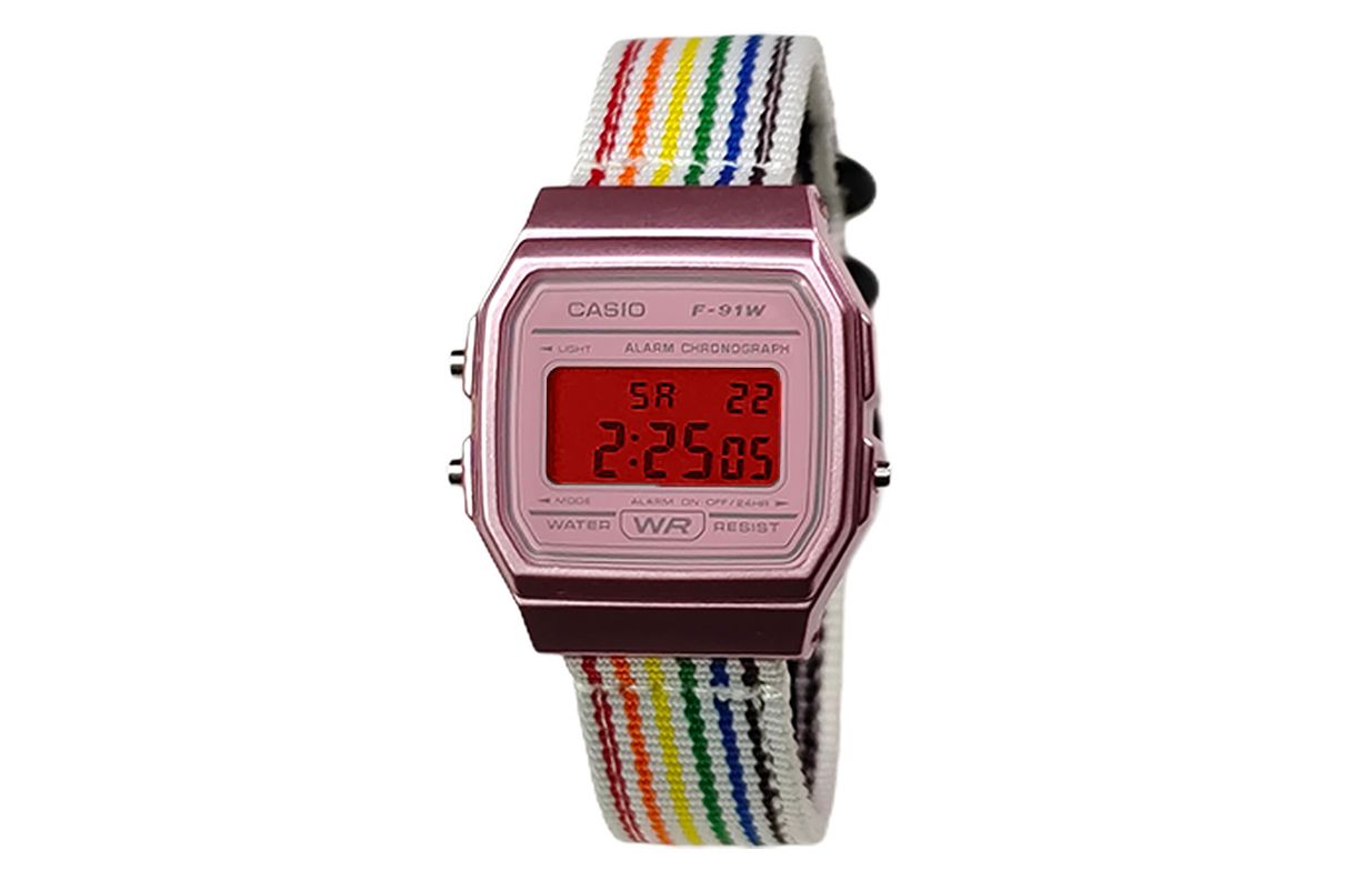 

Ретрофрит серия кварцевый механизм нейлоновый ремешок женские часы разноцветный циферблат CASIO