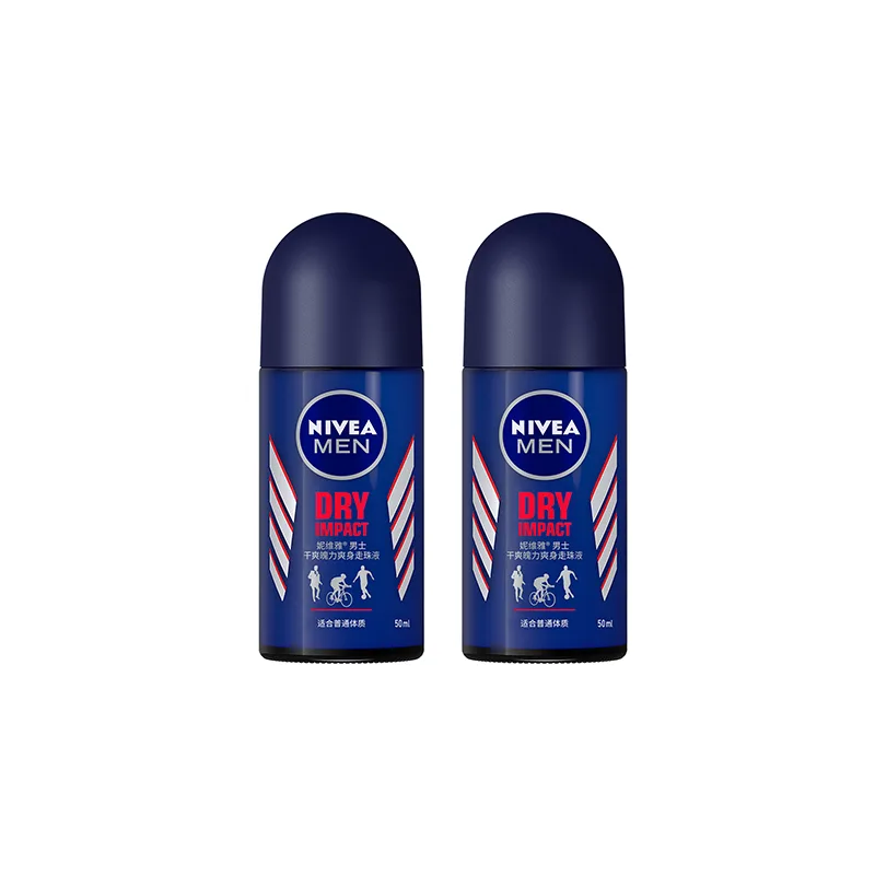 Дезодорант для тела мужской антиперспирант легкий аромат NIVEA, Dry and Fresh Vitality Refreshing Roll-on Lotion 50ml*2