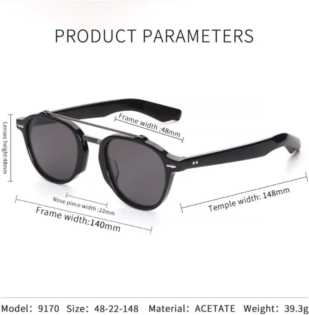 

Мужские солнцезащитные очки в стиле панк, женские солнцезащитные очки в стиле ретро с заклепками, из ацетата, защита от УФ-излучения UV400 TOIPASTN, Col.c3