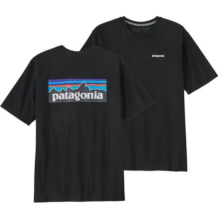 Футболка Responsibili с логотипом P-6 с короткими рукавами мужская Patagonia, черный — фото 4
