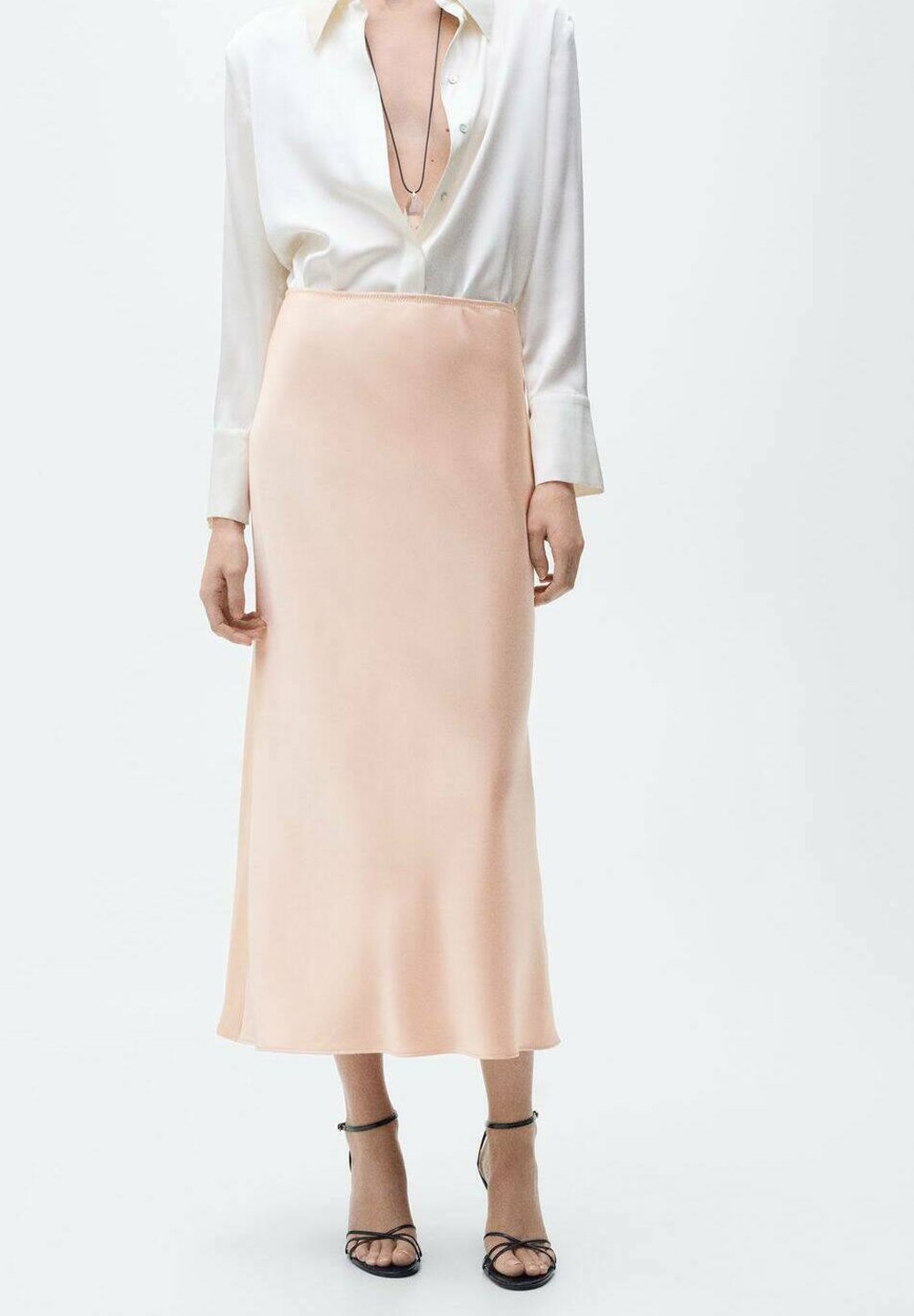 

Длинная юбка Mango, лососево-розовый