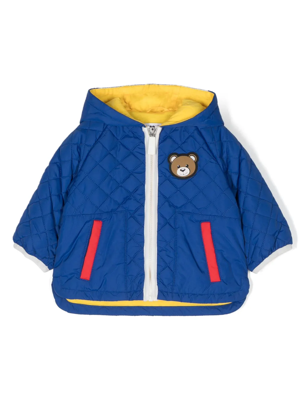 

Стеганый пуховик Teddy Bear Moschino Kids, синий
