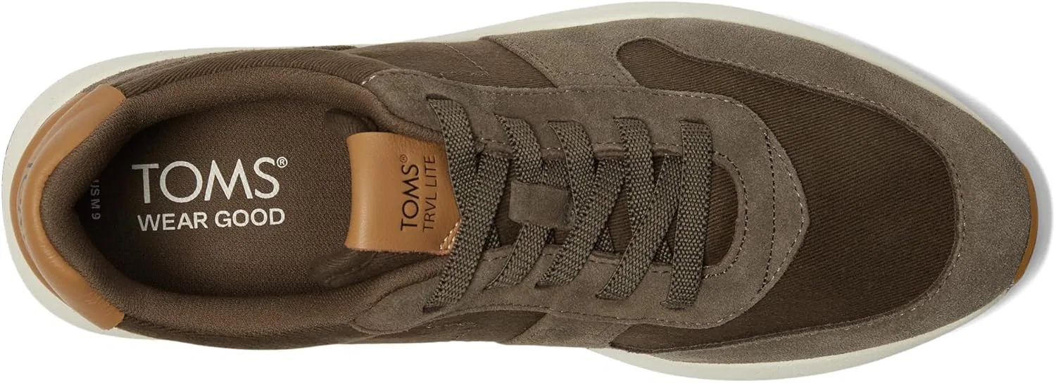 Мужские кроссовки Toms Trvl Lite Retro, Water-Repellent Canteen Suede Vintage Twill — фото 2