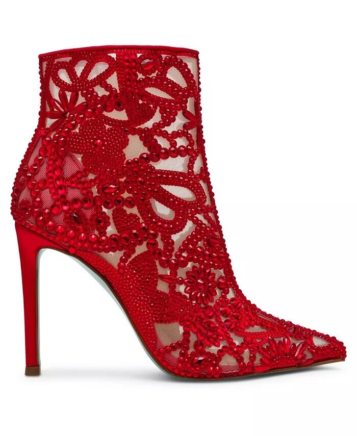 Женские ботильоны со стразами Betsey Johnson, красный — фото 2