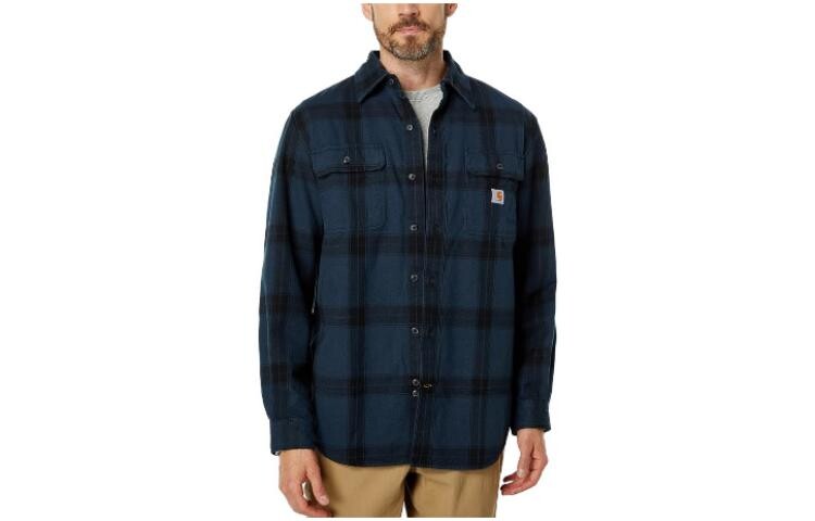 

Рубашка мужская темно-синяя/синяя Carhartt, темно-синий