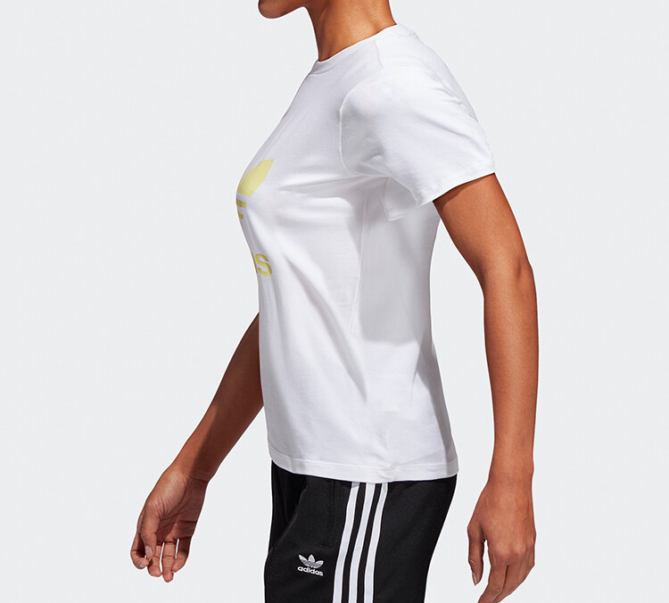 TREFOIL TEE Футболка женская белая Adidas Originals — фото 4
