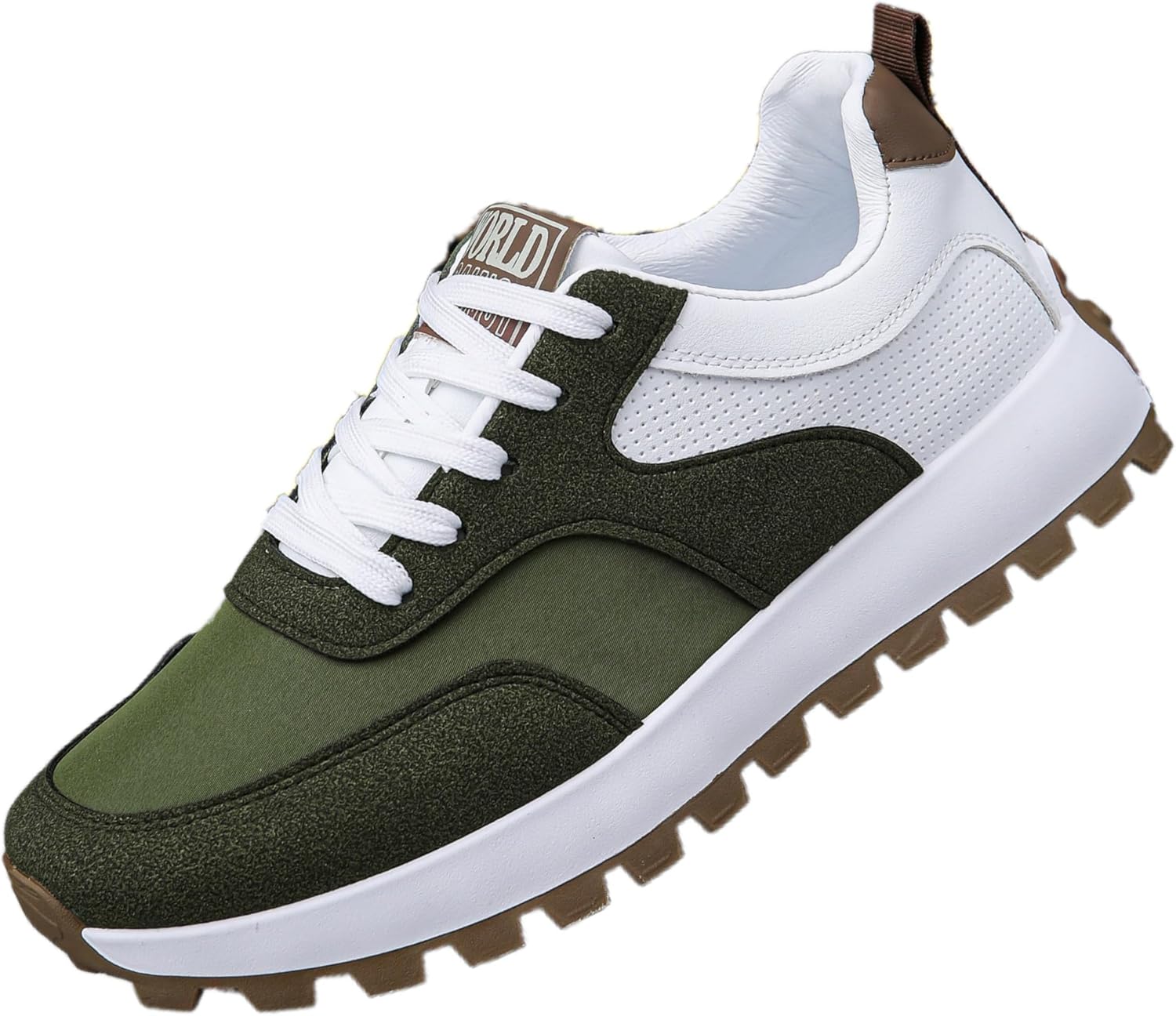 

Мужские стильные спортивные кроссовки - дышащие и удобные, стойкие к скольжению и долговечные. Подходят для активного отдыха на свежем воздухе, повседневного использования и занятий в спортзале Fmshi, зеленый