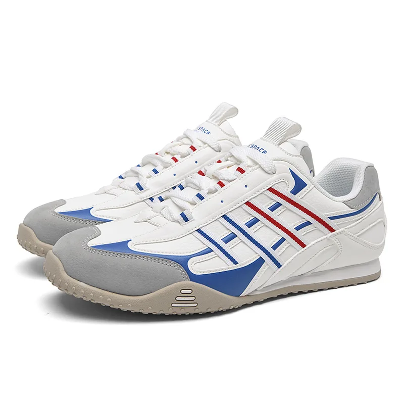 Мужские повседневные кроссовки low top ZHONGGUOHANGTIAN, белый синий (Double Laces) — фото 4