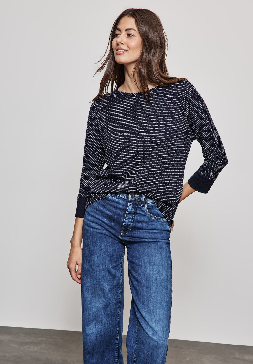 

Джемпер STRUKTUR LOOK Street One, синий