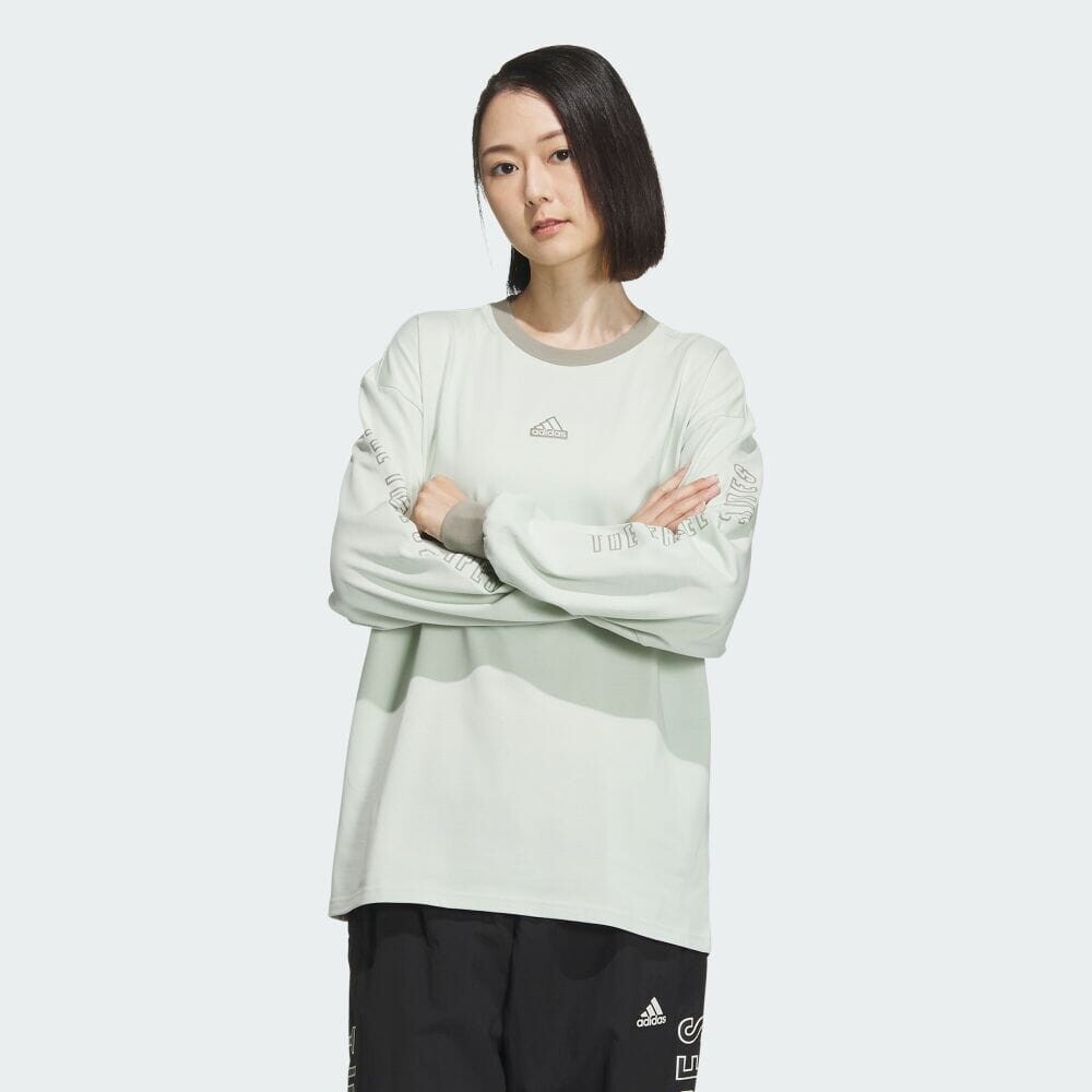 

Футболка Adidas Warding loose fit single jersey tunic, цвет Linen Green