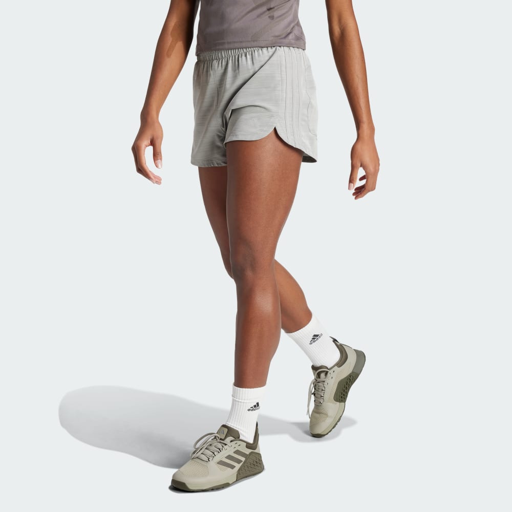 

Спортивные шорты Adidas Pacer Training 3-Stripes Woven High-Rise Shorts, цвет Mgh Solid Grey